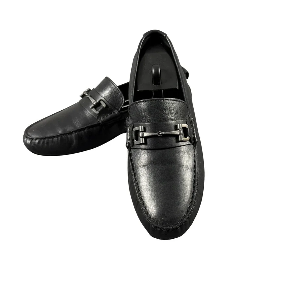 Cole Haan Grant Bit Loafers Mens 8M Black Leather Driving Mocs